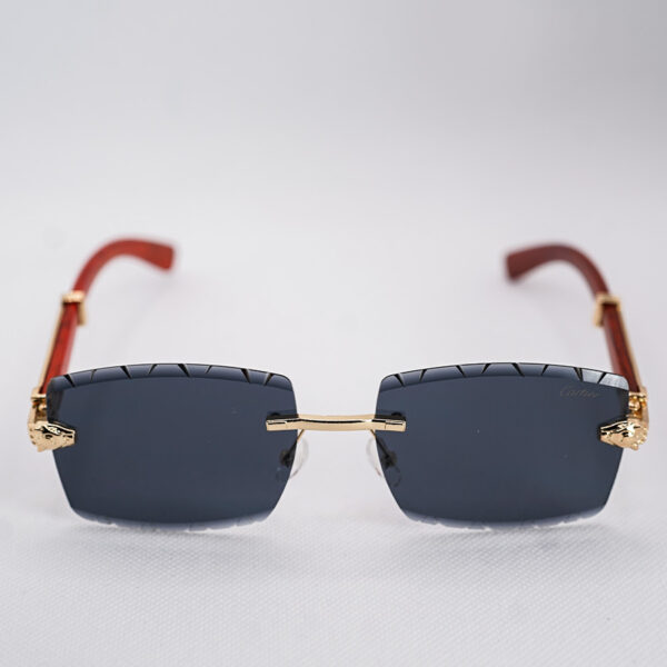 عینک آفتابی کارتیر فریم بدون قاب طلایی